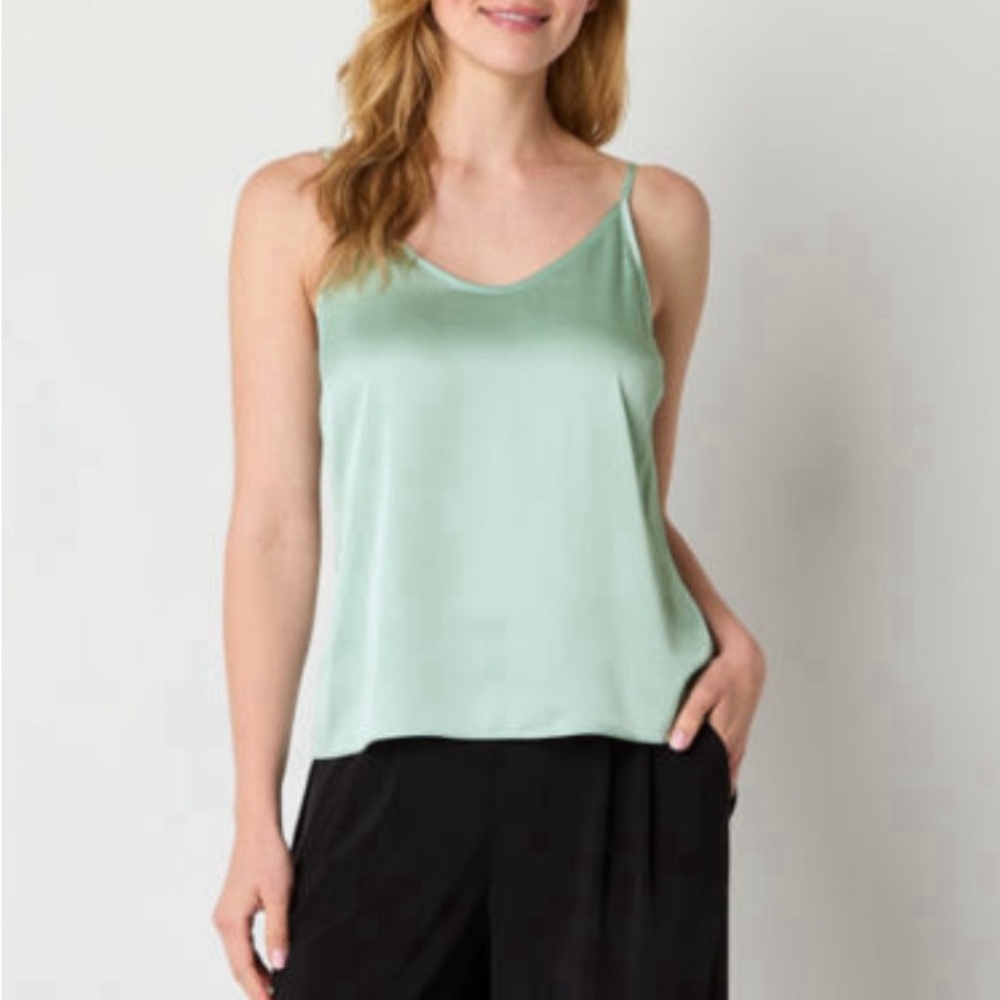 NWT sky blue Cami with adjustable straps 100% polyester light and soft